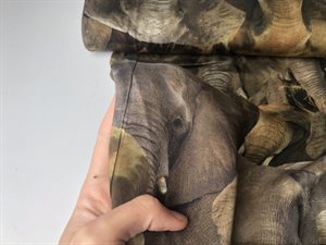 Fastvævet viscose - fine elefanter